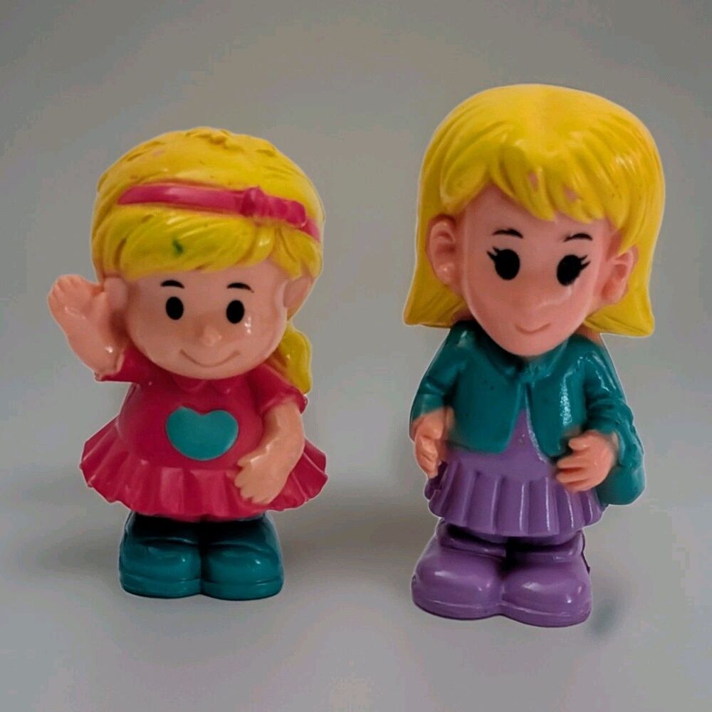 Vintage Keenway My Happy Family Dollhouse Set of 2 Mini Figures 2.5"